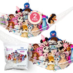 Stuffed Animal Hammock 2 Pack | Corner Stuffed Animal Storage & Plushie Net | Toy Hammock for Stuffed Animals | Holds 12lbs | Easy Hang, All Hardware Included | White Bedroom Decor | by Lilly's Love