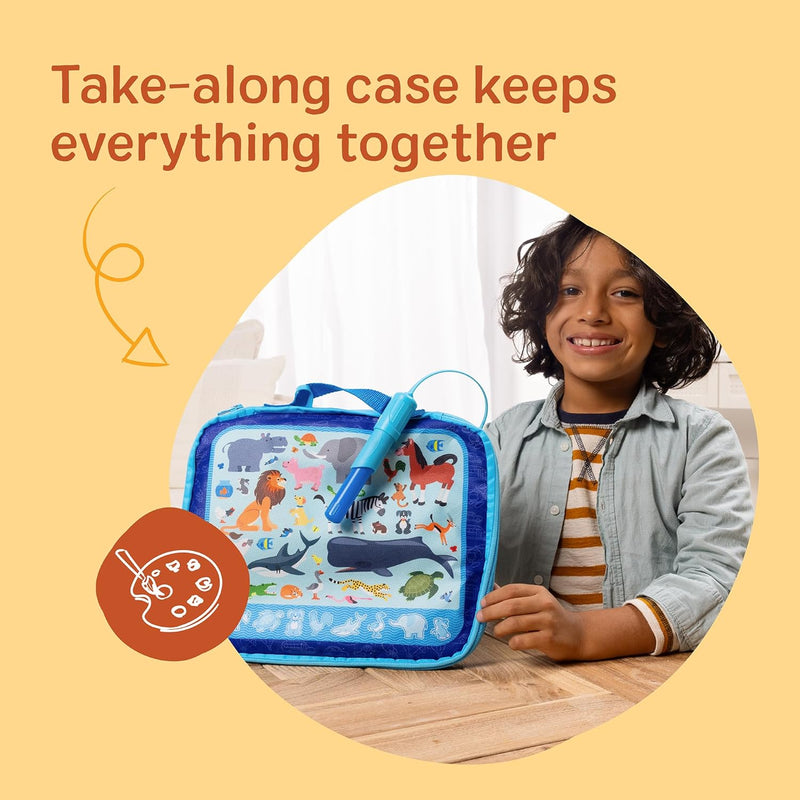 Melissa & Doug Water Wow! Take-Along Color-Reveal Drawing Set | Drawing Board, Refillable Water Pen, Activity Cards, Art Accessories, Mess-Free Travel Toys, Preschool Toys for Kids, Ages 3+