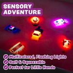 Tub Works Emergency Cars Light Up Bath Toys, 6 Pack, Water-Activated Lights, Soft and Squeezable