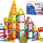 Anbalulu Magnetic Tiles 100PCS with 2 Cars, STEM Educational Building Blocks for Kids Ages 3-9, Magnet Construction Toys Gift for Toddlers