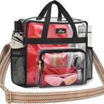 MAY TREE Clear Bag for Stadium Events, 12x5.5x12 Clear Tote Bag for Work | Non-detachable Reinforced Straps, Clear Tote Bag for Work, Sporting Events & Gym, Stadium Approved Transparent Bag