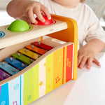 Hape Pound & Tap Bench with Slide Out Xylophone - Award Winning Durable Wooden Musical Pounding Toy for Toddlers