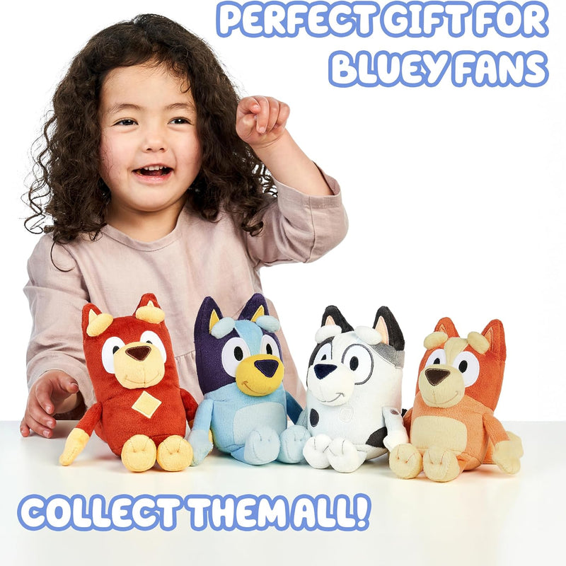 Bingo & Bluey Plush Toys Bundle – Exclusive 2-Pack Soft Bluey Toys, Deluxe Fabric, Embroidered Detail, Plush Characters for Show Time or Story Time