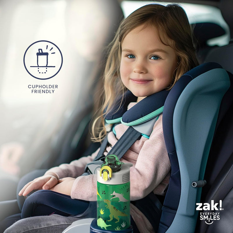 Zak Designs Marvel Spider-Man Sage 16oz Leak-Proof Straw Kids Water Bottle | BPA Free Durable Plastic, Cupholder Friendly, Dishwasher Safe, Easy to Clean, Lid Lock, Handle, For School, Home, Travel