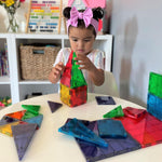 MAGNA-TILES Classic 32-Piece Magnetic Construction Set for 3+ Year Olds - Primary Colors and Geometric Shapes