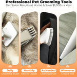 Dog Grooming Vacuum Kit, 12000Pa Pet Hair Vacuum with Clipper | 2L Dust Cup, Low Noise, 5-in-1 Grooming Kit with Clipper & Cleaning Brush for Home Shedding and Trimming, PG100
