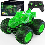 AUUGUU Remote Control Monster Truck with 2.4GHz and Light Spray for Kids 3+ Years Old, All-Terrain RC Car