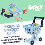 Bluey Cash Register Playset with Scanner, Toy Credit Card, and Dollar Bucks for Kids, Ages 3+