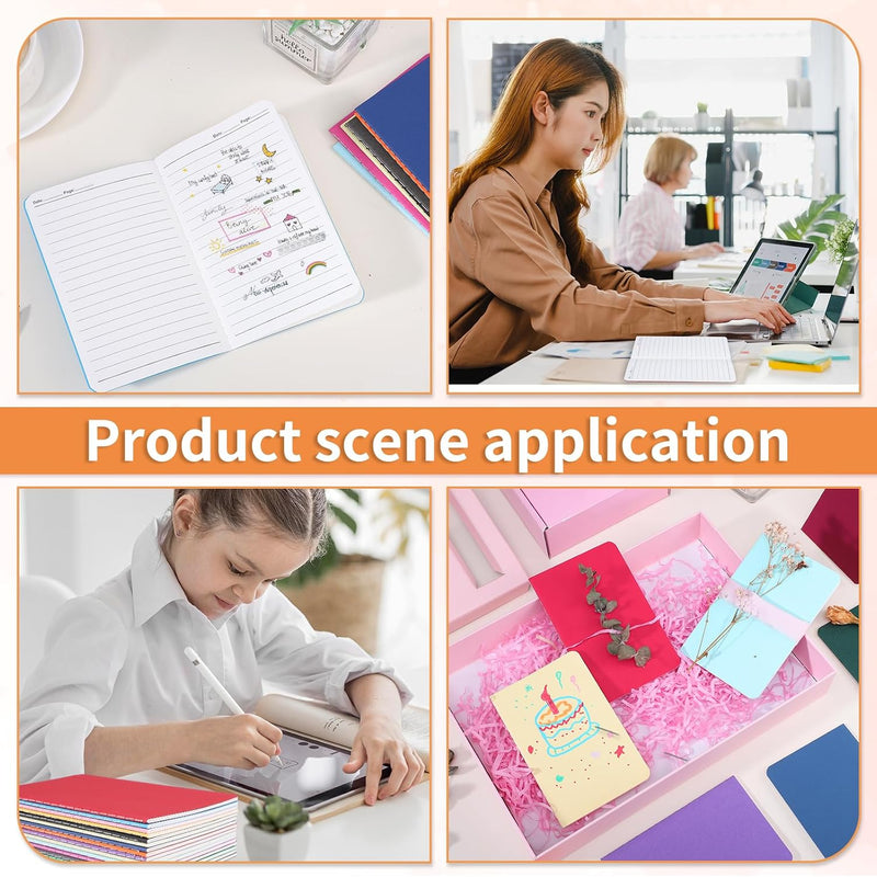 BESARME 16 Pack Mini Notebooks Bulk, A6 Small Lined Pocket Notebook Prizes for Kids Classroom Student Birthday Gifts from Teacher School Supplies Bulk