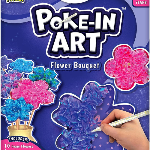 Skillmatics Poke-in Art – Flower Bouquet, Wood Craft Kit, Gift for Kids | Mess-Free, DIY Room Decor, Fine Motor Skills, Pretend Play, Screen-Free Travel Activity, Girls & Boys Ages 4, 5, 6, 7, 8, 9