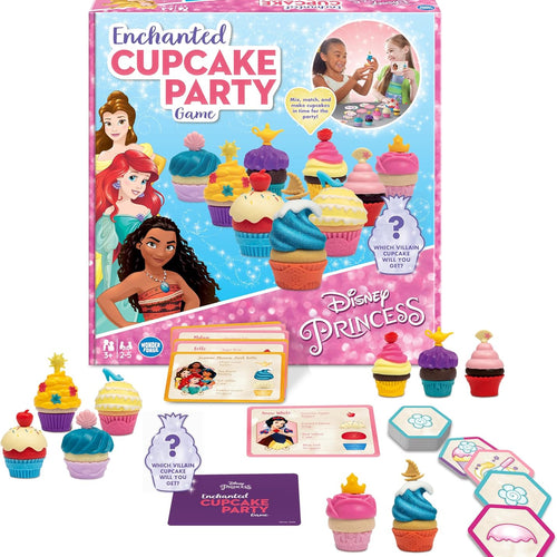 Wonder Forge Disney Princess Enchanted Cupcake Party Game - Exciting Matching Game | Fun for Kids & Adults | Ideal for Disney Princesses Enthusiasts | Two Game Modes | Gaming Experience