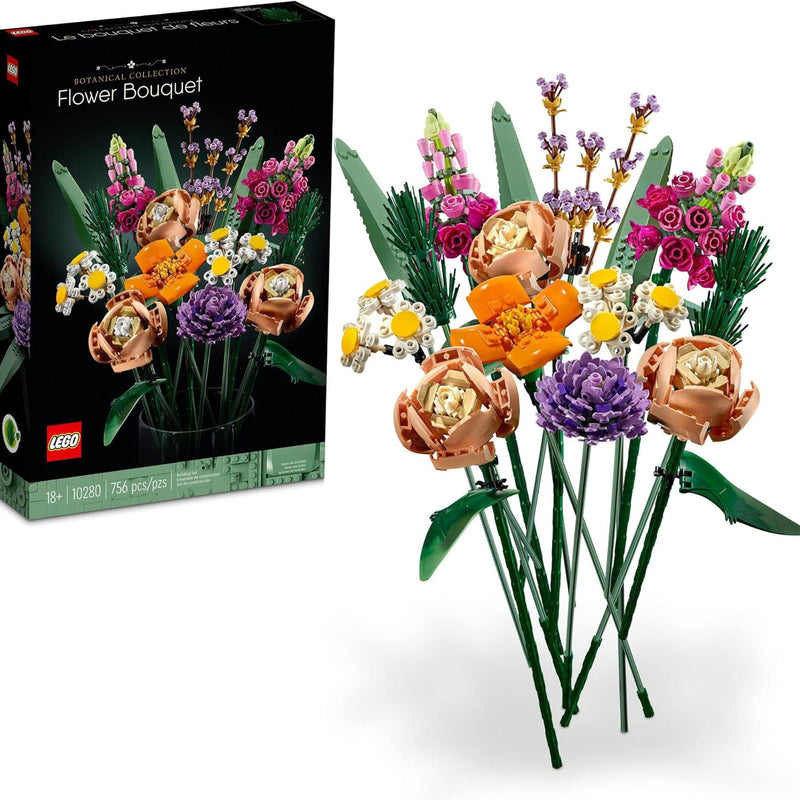 LEGO Artificial Flower Bouquet Building Set, Ages 18+, Small Fake Flowers for Home Decoration, Gift for Birthdays, 10280
