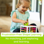 Fat Brain Toys InnyBin Shape Learning Sensory Toy | Grasping and shape-learning activity. Fine motor skills, sensory learning, spatial reasoning. Babies, toddlers, 10 months+.