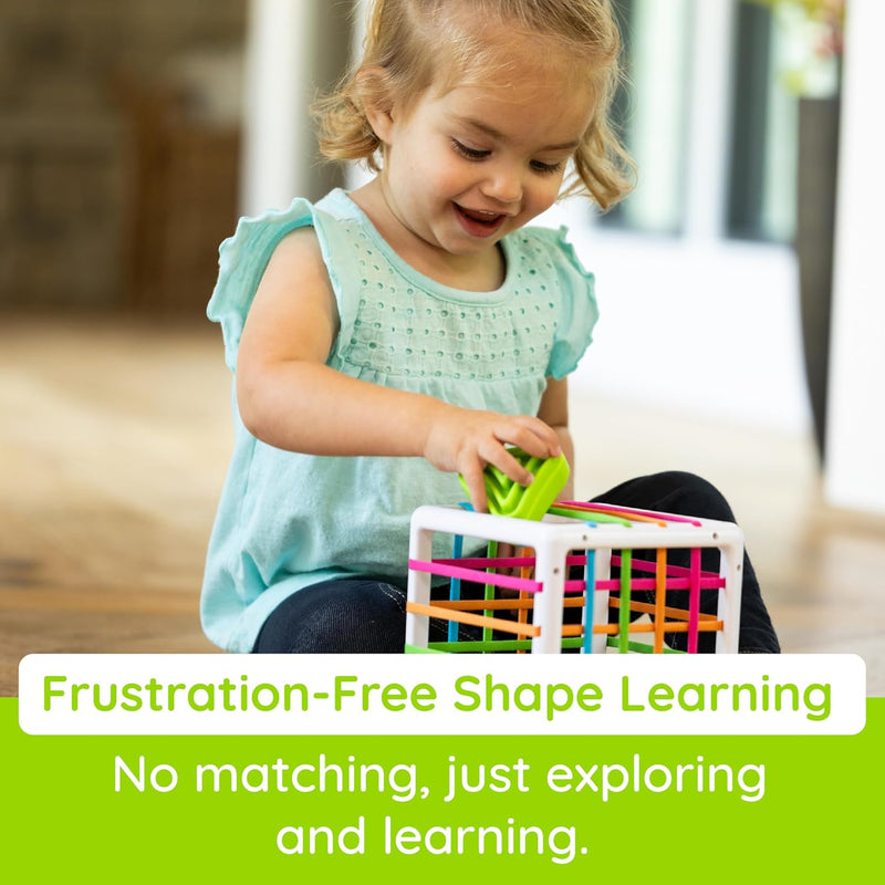 Fat Brain Toys InnyBin Shape Learning Sensory Toy | Grasping and shape-learning activity. Fine motor skills, sensory learning, spatial reasoning. Babies, toddlers, 10 months+.
