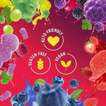Shameless Snacks Berry Blast Gummy Candy Variety Pack & Fruit Snacks | Keto High Fiber Gummies, 3g Sugar 70 Cals - Gluten Free Vegan Bulk Treats for Kids & Adults
