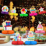 Colorful Honeycomb Centerpieces for Vibrant Birthday Celebrations