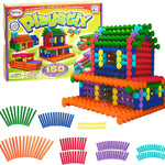 Playstix construction toy set for kids 4 and up, 150 pieces, color-coded building sticks for STEM and classroom use, easy to learn and play