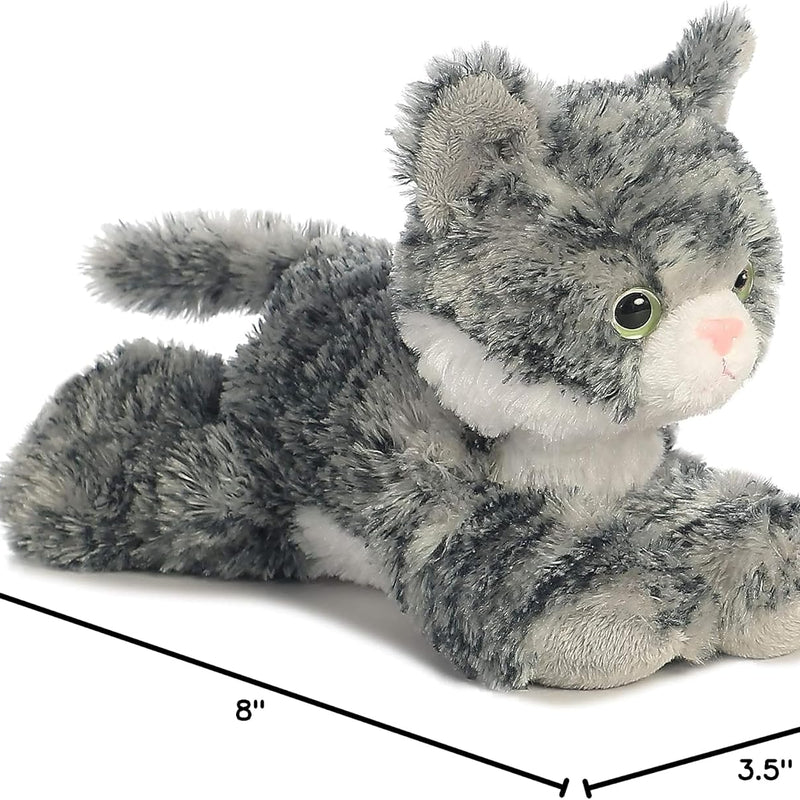 Aurora® Adorable Mini Flopsie™ Lily™ Stuffed Animal - Playful Ease - Timeless Companions - Gray 8 Inches