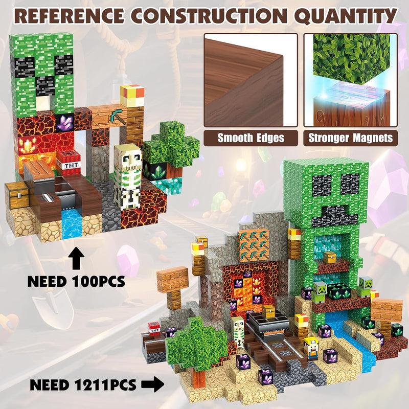 100-Piece JIMI Magnetic Building Blocks STEM Construction Toy Set for Kids Ages 3-8
