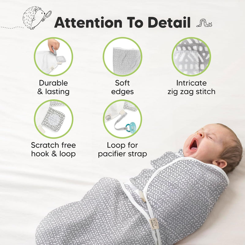 KeaBabies 3-Pack Organic Baby Swaddles for Newborns, Infant (Nordic, 0-3M) | Baby Girls, Boys, Soft Organic Cotton, Newborn Swaddle Sleep Sack, Nursery Swaddling Blankets