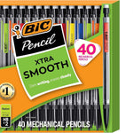 BIC Xtra Smooth Mechanical Pencil with 0.7 mm Medium Point ,Refillable and Retractable, School Supplies for Students and Teachers, 40-Count Pack