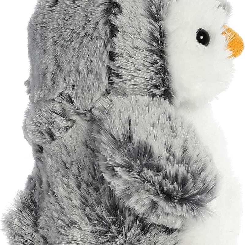 Aurora® Playful Pompom Penguin™ Mini Stuffed Animal - Vibrant Companions for Warm Cuddles - Perfect for Adults, Kids, and Birthdays - Gray 6 Inches