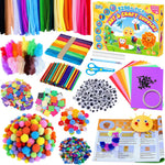 Zefy 3200+ Pcs Arts and Crafts Supplies for Kids, All in One Craft Kits | DIY School Supplies Kit with 12 Crafts Design, Craft Box Easter Gifts for Girls Boys Ages 4-12