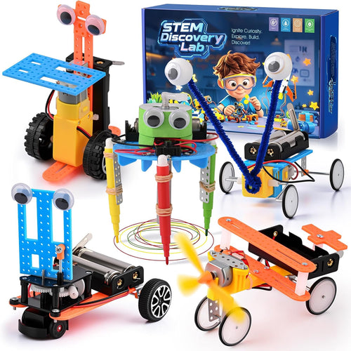 STEM Kit for Kids Ages 6-13, Robot Building Science Kit with 5 Robots to Build, DIY STEM Gift Toy