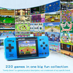 Handheld Game Console for Kids: 220 Retro Video Games, 3" LCD, Rechargeable Battery