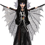 Monster High Doll, Elvira, Mistress of the Dark Collectible in Black Faux Leather Dress with Silvery Batwing Cape and Premium Accessories
