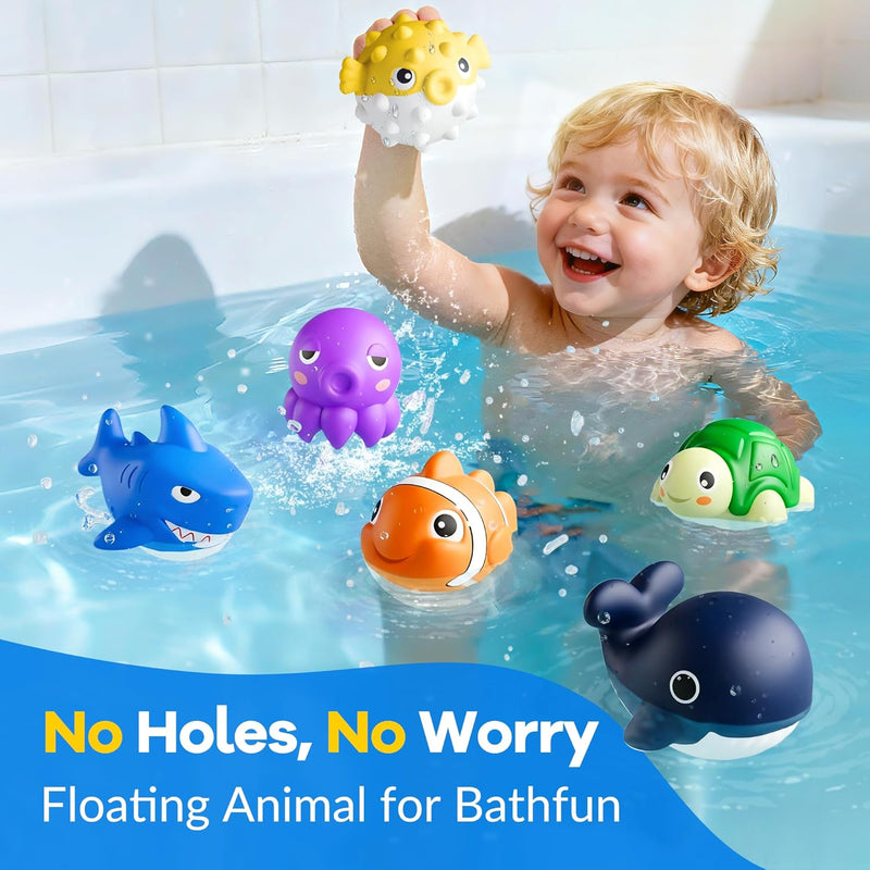 Funscape Kids Pool Diving Toy, Water Swimming Dive Game, Toddler Bath Toys | 6 Fish Cages 6 Floating Animals, Fun Swim Pool Game Outdoor Beach Lake Summer Party Gifts 3 4 5 6 7 8 10 12 Year Old Boy Girl