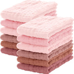 Lovely Care 12 Pack Muslin Burp Cloths 100% Cotton Muslin Cloths Large 20''x10'' Extra Soft and Absorbent Baby Burping Cloth - White