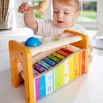 Hape Pound & Tap Bench with Slide Out Xylophone - Award Winning Durable Wooden Musical Pounding Toy for Toddlers