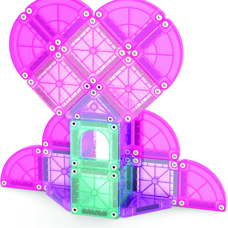 MAGNA-TILES microMAGS 26-Piece Heart to Heart Travel Set, The Original Magnetic Building Brand