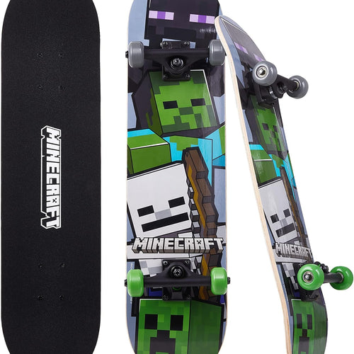 31 inch Maple Wooden Cruiser Skateboard with ABEC 5 Bearings for Kids and Teens