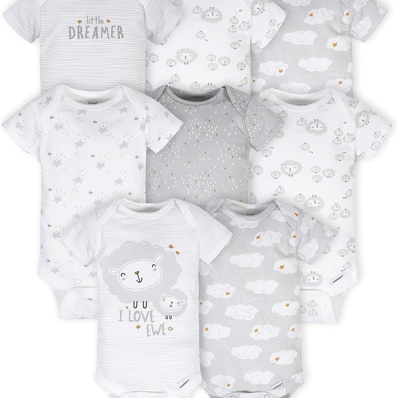 Gerber Baby Boys & Girls 8-Pack Short Sleeve Onesies Bodysuits