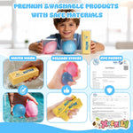 Squishy Stress Ball & Slow Rising Butter Squishy Fidget Toys Set - 4 Pack Ultra Soft Sensory Toys, Cute Taba Pack for Kids Adults, Desk Toy, Party Favors & Gift Ideas
