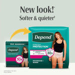 Depend Fresh Protection Adult Diapers for Women, Large, 28 Count