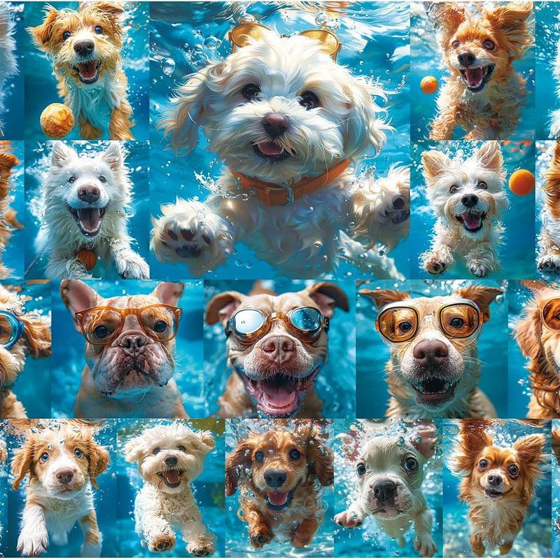 500 Piece Puzzles for Adults, Funny Puppy Animal Jigsaw Puzzles, Food Kitchen Jigsaw Puzzle, Animal Pet Lover Challenging Puzzles for Friends Family Activity Game Nights Gifts, 20.5×15 in