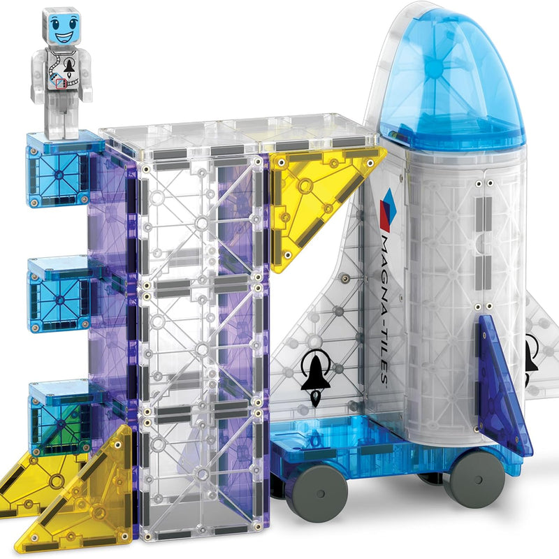 MAGNA-TILES Space 32-Piece Magnetic Construction Set, The Original Magnetic Building Brand