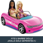 Hot Wheels Barbie RC Pink Convertible Car Remote Control Toy for Kids, 2 Barbie Doll Storage, Sticker Sheet Included