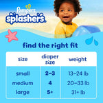 Pampers Splashers Swim Diapers, Size 5, 17 Count, Disposable Swim Diapers, Contains Mess, No Swell