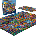 Buffalo Games Eric Dowdle Get Your Kicks on Route 66 Jigsaw Puzzle - 1000 Piece, Adult, 26.75 x 19.75 in - Puzzles for Adults - Includes Reference Poster - Relaxing Game Night Activity