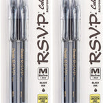 Pentel RSVP Ballpoint Pen, (1.0mm), Medium Line, Assorted Ink, Pack of 8 (BK91CRBP8M)
