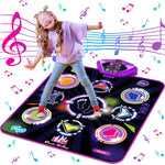 Dance Mat with LED Lights, Adjustable Volume, 5 Game Modes, Portable Music Dance Mat for Kids and Adults