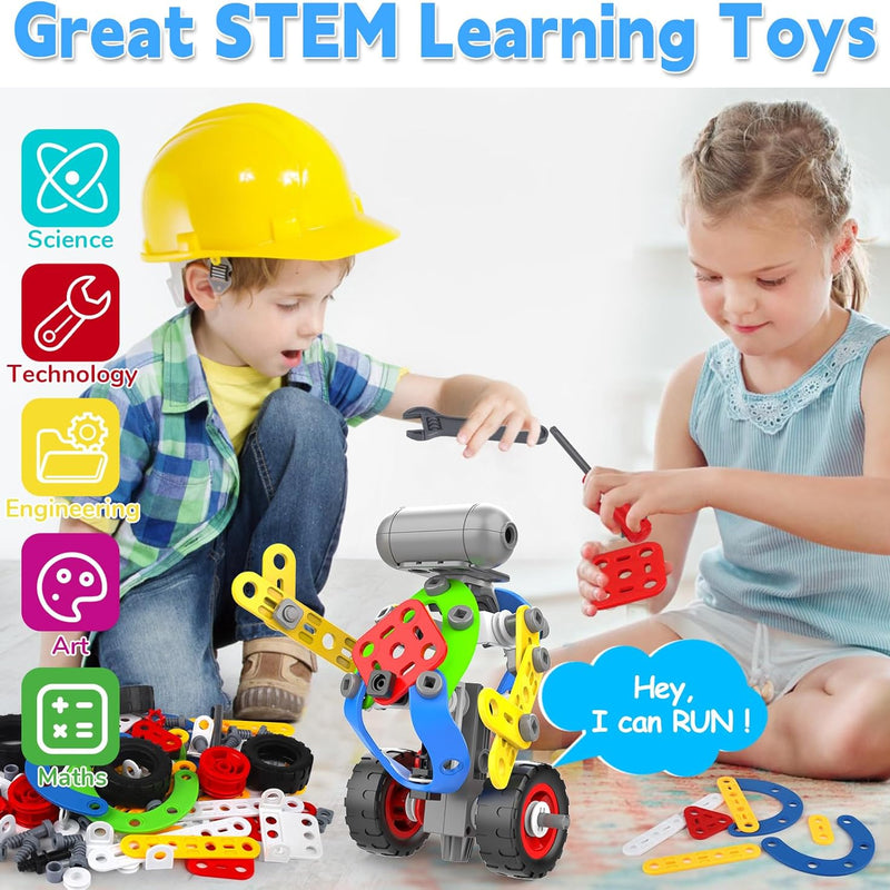 10 in 1 Electric STEM Toys for 5 6 7 8 9+ Year Old Boy Girl Birthday Gifts Educational Building Toys for Kids Ages 4-8 5-7 8-12 Stem Activities Construction Toy for Boys 6-8 8-10 Holiday Idea Gift