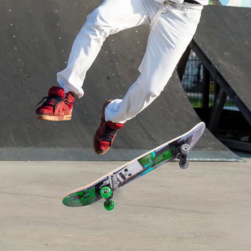 31 inch Maple Wooden Cruiser Skateboard with ABEC 5 Bearings for Kids and Teens