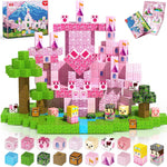 Magnetic Blocks - 100Pcs 0.8in Magnetic Building Block for Kids Ages 4-8, Transparent Magnet Block Blue Princess Castle, Frozen Magnetic Cubes Tiles Princess Toy for Girl 3 4 5 6 7 8-12 Birthday Gift