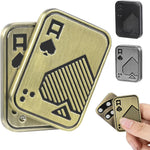 Fidget Toys Adults, EDC Metal Fidget Slider for Teens, Magnetic Poker Push Card, Adult Fidget Toy for Anxiety ADHD, Cool Office Gadgets for Men Dad, Stress Relief Clicker Gifts for Adults & Teen Boys