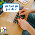 SmartGames IQ Puzzler Pro | Boost Logic and Problem Solving Skills | Level Up with 120 2D and 3D Challenges from Easy to Expert | Great for Ages 6 - Adult | A Fun Travel Game in a Portable Case